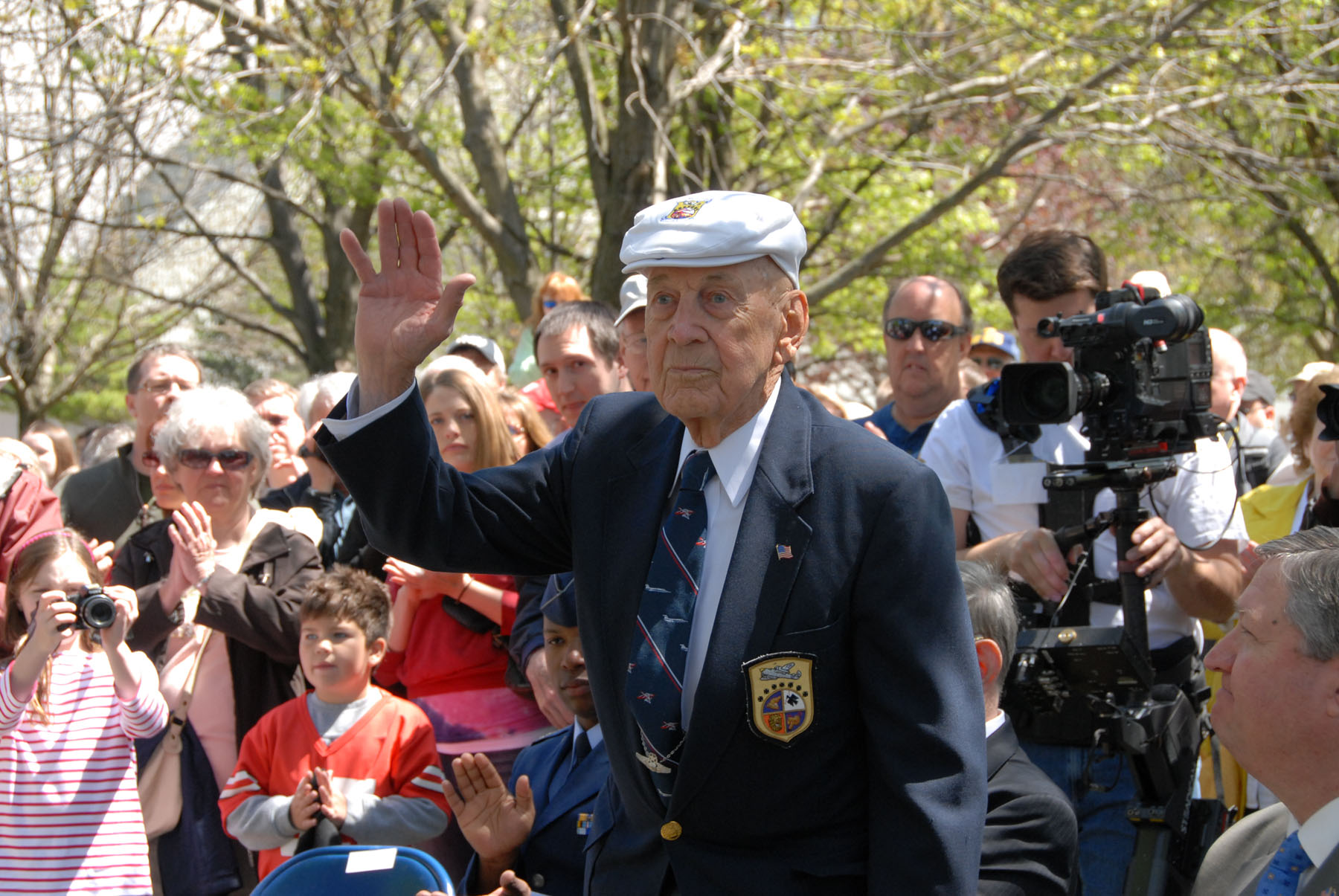 Lt. Col. Richard “Dick” E. Cole, who served as Jimmy Doolittle’s co-pilot on Crew No. 1. Cole, now 101 years old, plans to return to the National Museum of the U.S. Air Force in April to commemorate the 75th anniversary of the raid. (U.S. Air Force photo by Jeff Fisher)