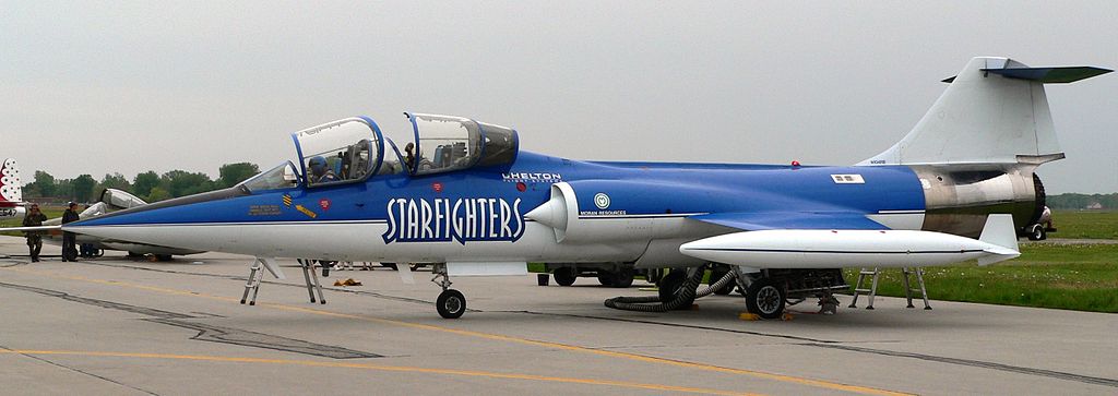 Starfighters Incorporated's Canadian-manufactured CF-104D serial #104632 at an air show. (photo via wikipedia)