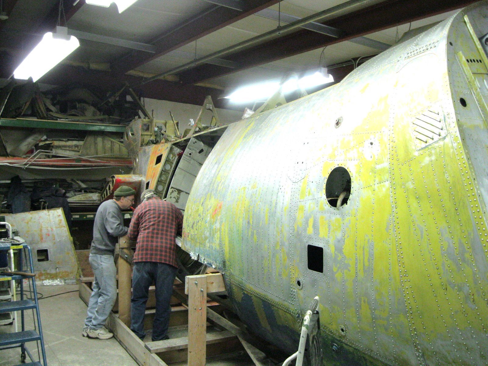 The Piasecki CH-127 under restoration. This aircraft will probably be a composite of several airframes. (GMAM photo)