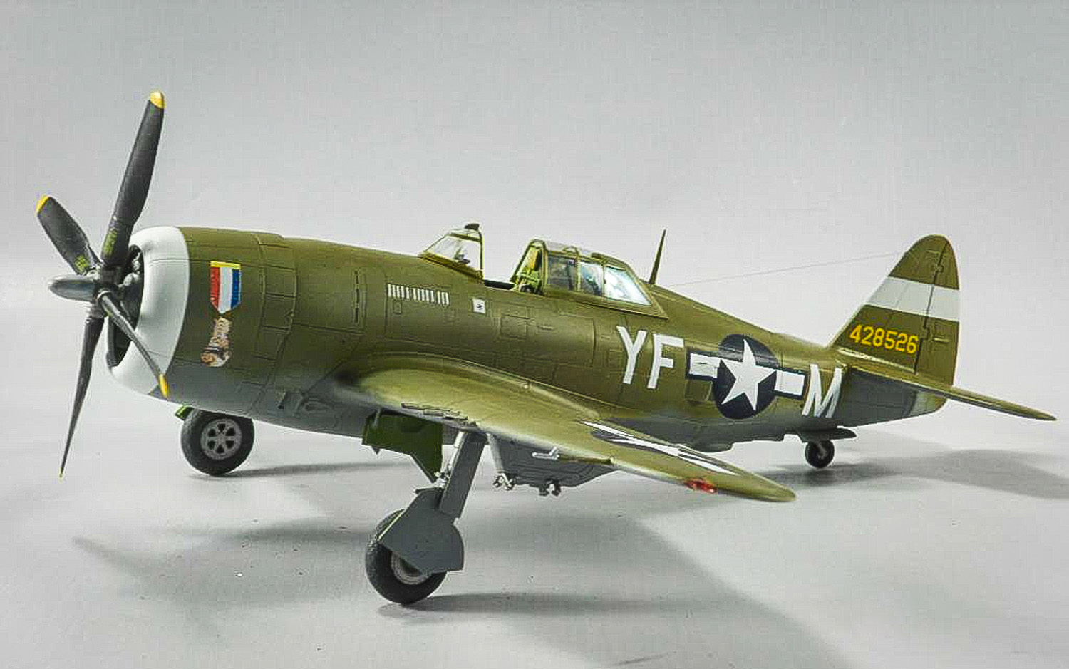 A replica of the Golden Glove P-47 Thunderbolt piloted by Capt. Carl Ekstrom was created by Frank Cronin for Victoria Thomson in memory of her father. Ekstrom was shot down over France following a bomber escort mission. (Courtesy photo)