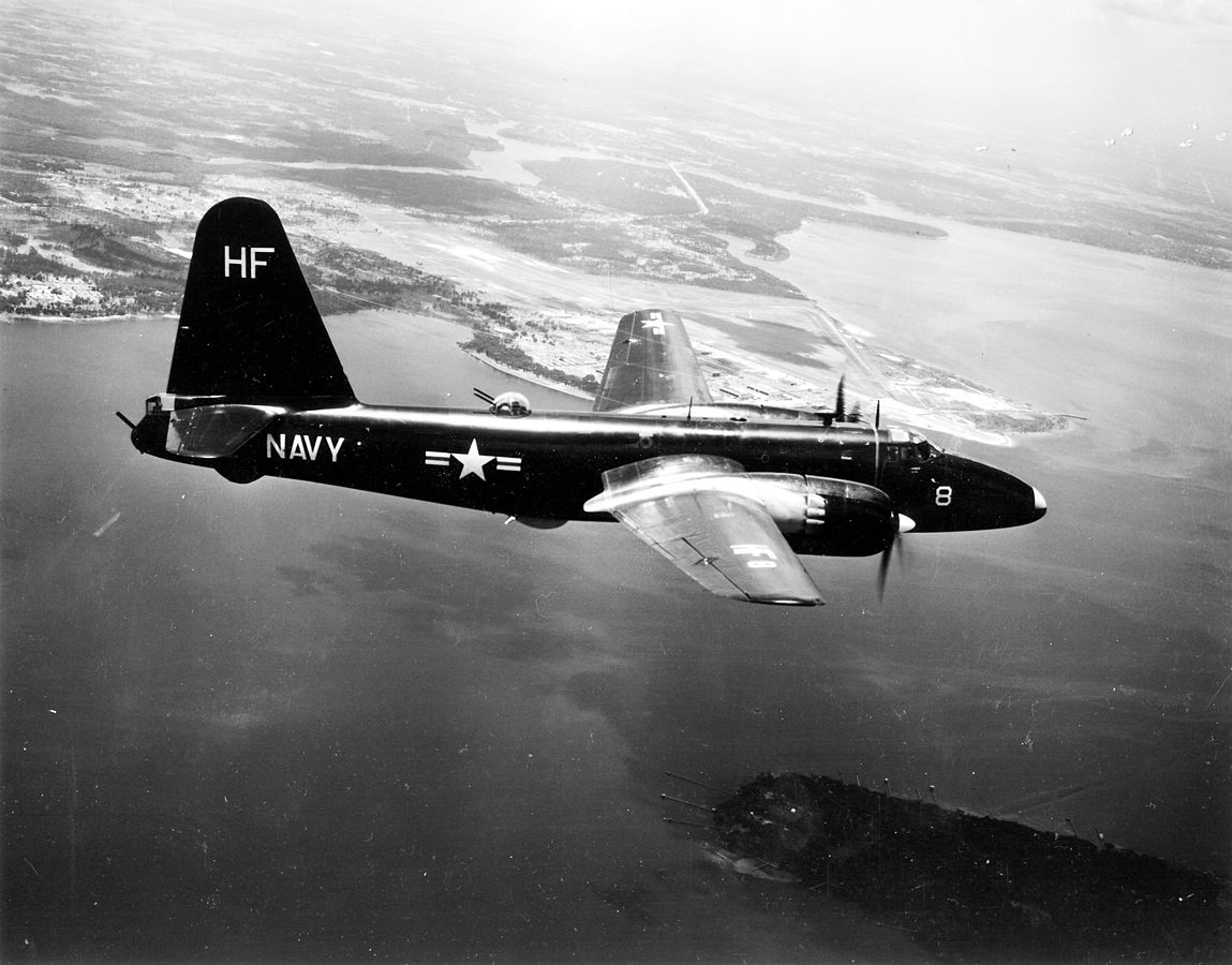 A Lockheed P2V-2 Neptune of patrol squadron VP-18 Flying Phantoms in flight over NAS Jacksonville (Florida, USA) on 3 July 1953. VP-18 had only been established on 04 Feb 1953. It was already disestablished on 10 Oct 1968.