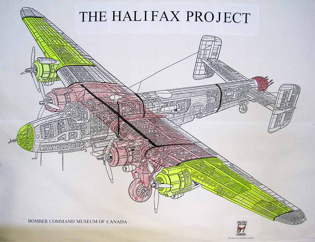 Pieces for the Halifax already located, red from Malta, yellow from elsewhere. (Image Credit: Halifax 57 Rescue (Canada))