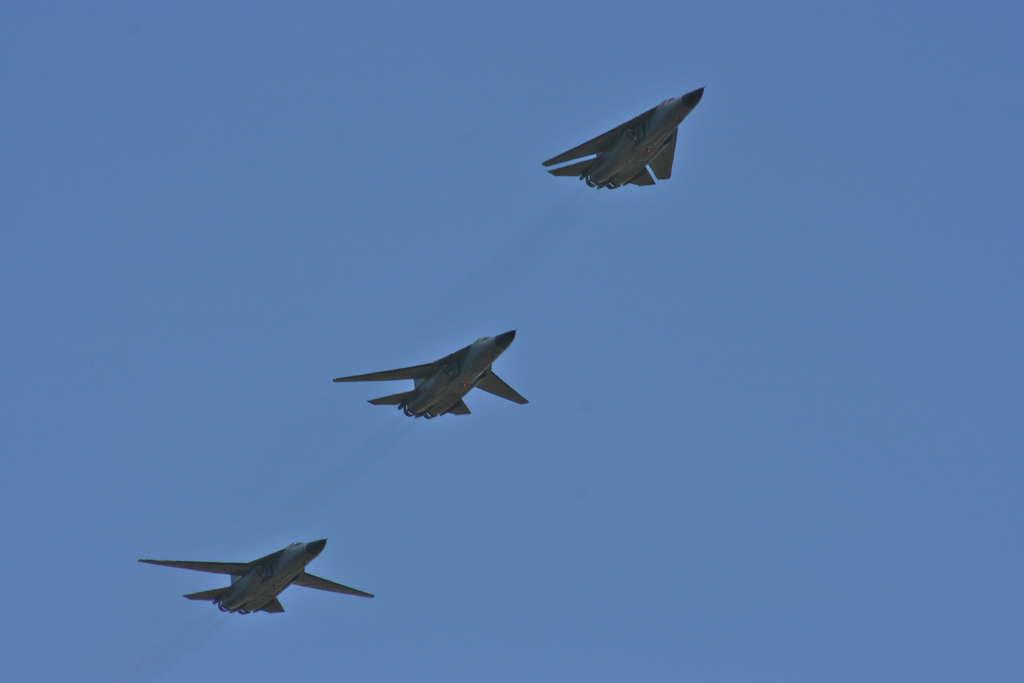 Three RAAF F-111s demonstrate different wing configurations (Image Credit: Jason Baker, CC 2.0)