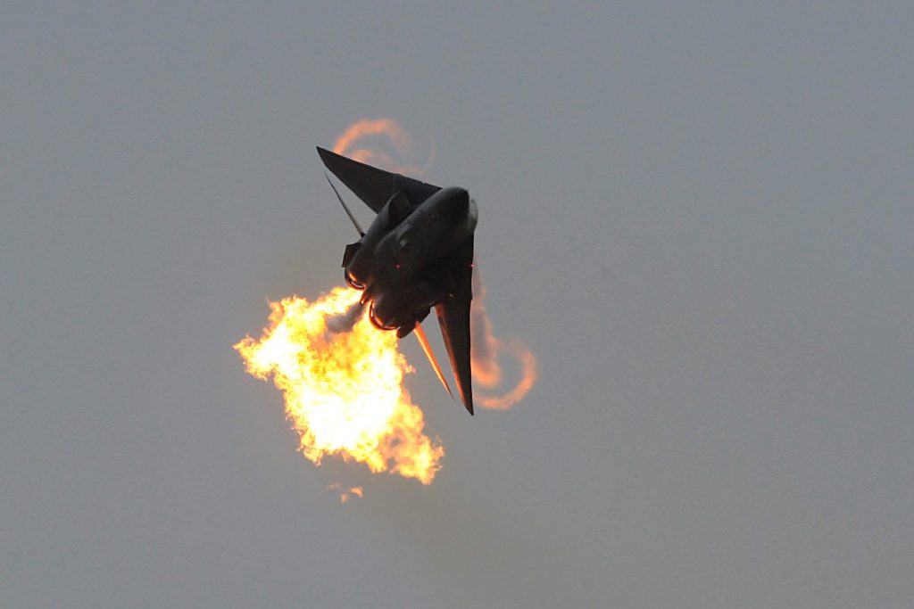 A8-129 performing a "Dump and Burn" (Image Credit: RAAF)