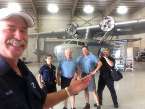 Weeks and his crew at the Sikorsky's disassembly site in Texas (Image Credit: Fantasy of Flight)