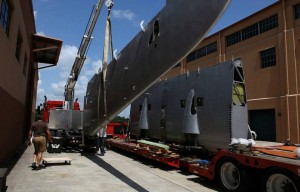 S-43's wing sections being offloaded at Fantasy of Flight (Image Credit: Fantasy of Flight)