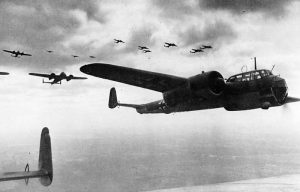 Dornier Do 17 bombers en route to targets within England during the Battle of Britain