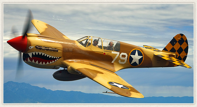 Curtiss P-40 Warhawk will perform an aerial demonstraton (Image Credit: Planes of Fame)