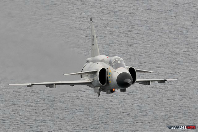Saab 37 Viggen put through its paces by the SwAFHF. (Image Credit: Luigino Caliaro)