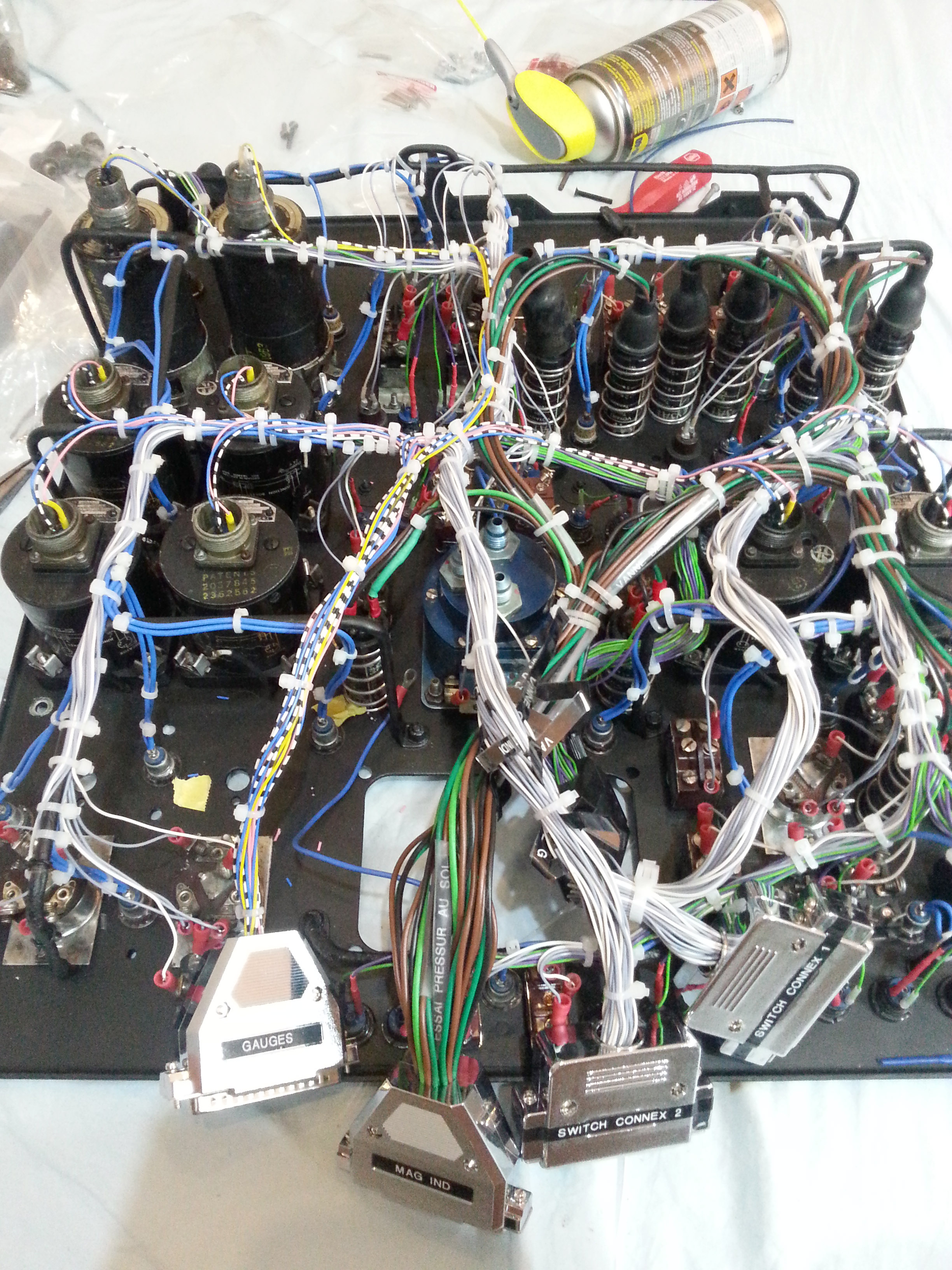 An image showing the complexity of the wiring that Nils Andersson had to redo. (photo via Nils Andersson)