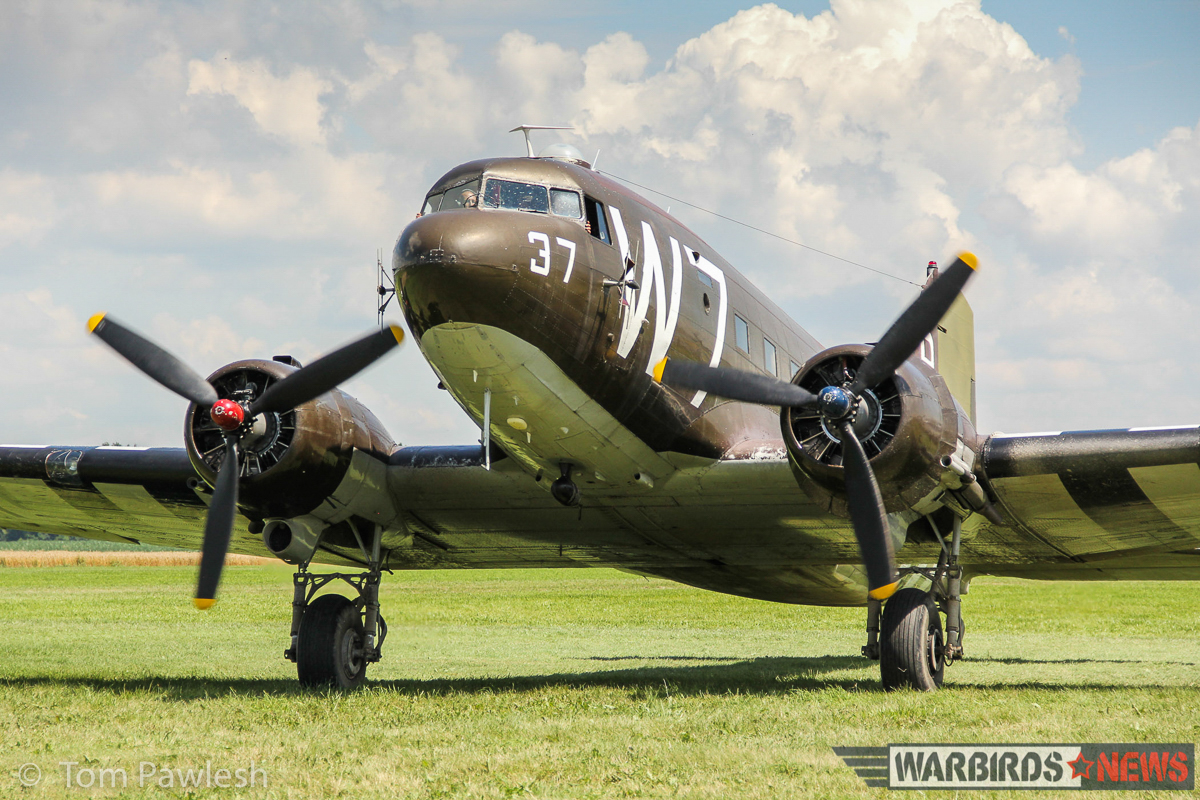 The National Warplane Museum's D-Day veteran C-47, 'Whiskey-7'. (Photo by Tom Pawlesh)