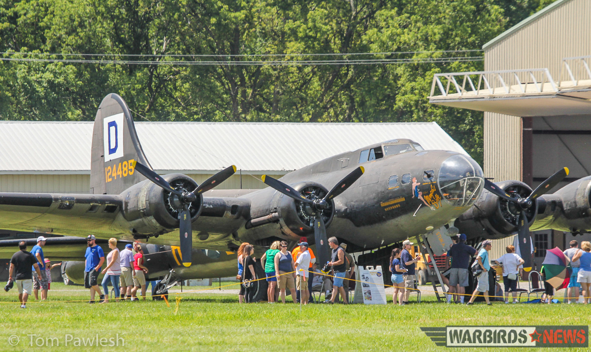The late David Tallichet's Boeing B-17G is on loan to the National Warplane Museum. Tallichet supported the museum over many years, and often brought this aircraft to the show during his lifetime. (Photo by Tom Pawlesh)