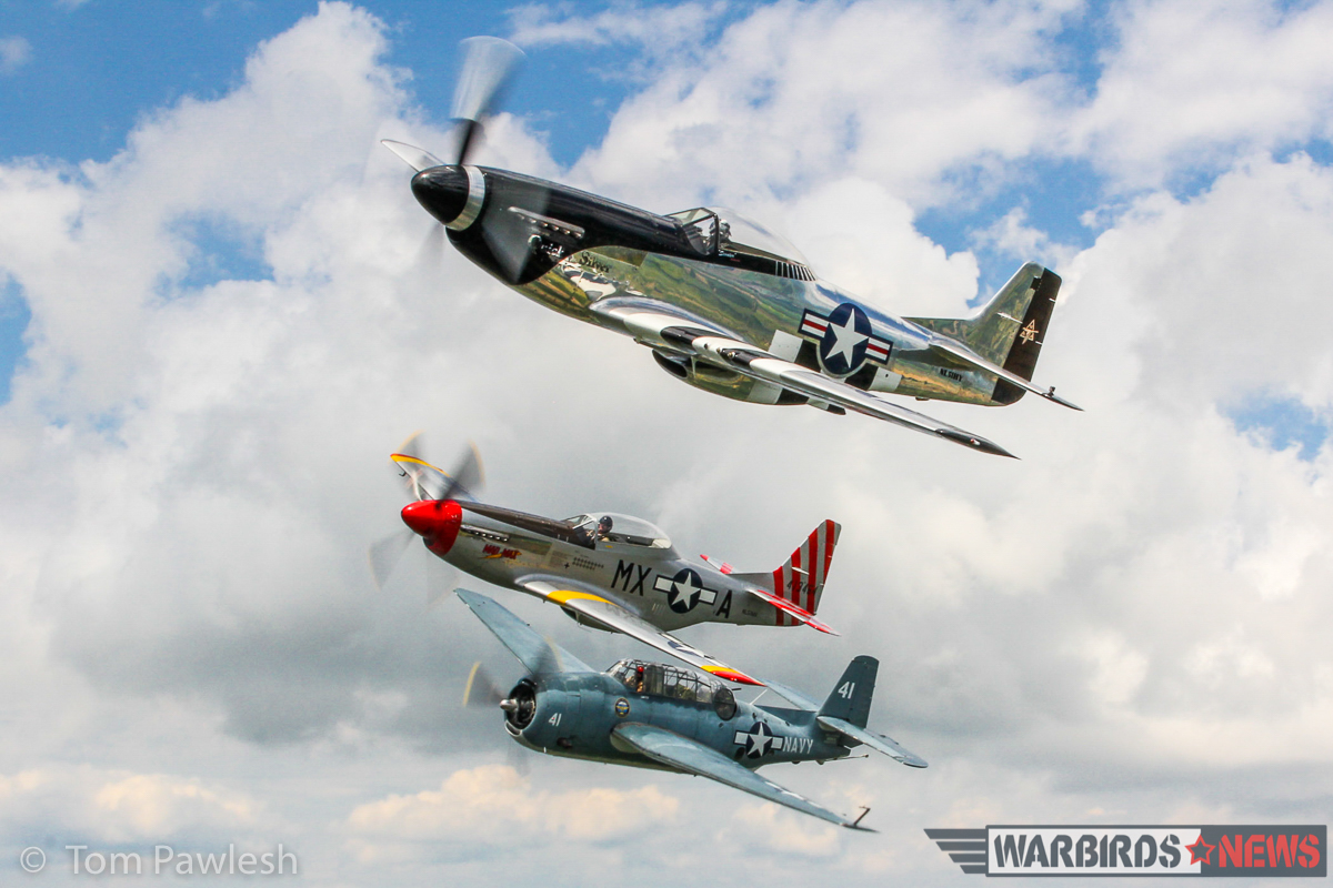 Quick Silver in close formation with Mad Max and the TBM. (Photo by Tom Pawlesh)