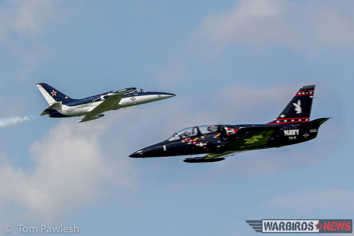 A pair of L-39s go head-to-head. (Photo by Tom Pawlesh)