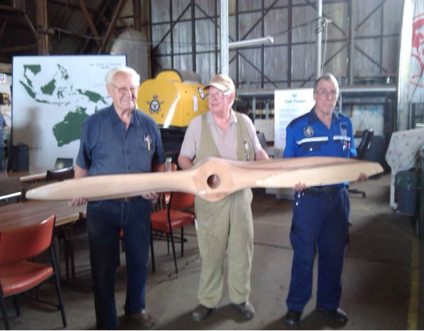 A newly refurbished propeller for the project. (photo via B-24 Liberator Memorial Fund)
