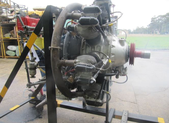 One of the project's two Armstrong Siddeley Cheetah engines has been restored to running condition. (photo via B-24 Liberator Memorial Fund)