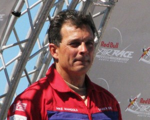 Mike Mangold, 2007 World Champion, Red Bull Air Race, Perth, Australian, 2007, receiving award.