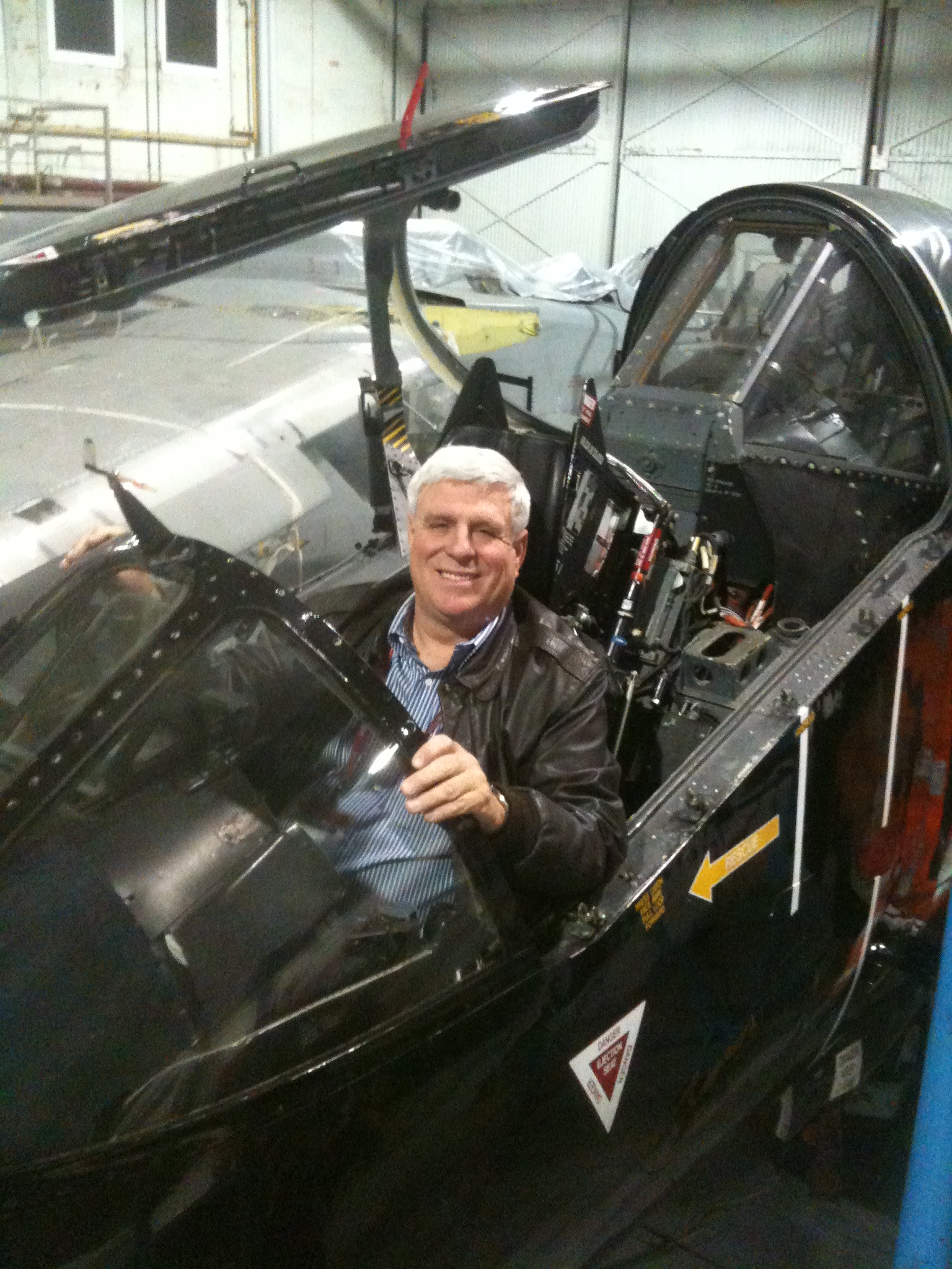 Art Nalls in the cockpit of his newly acquired Harrier. (photo via Art Nalls)