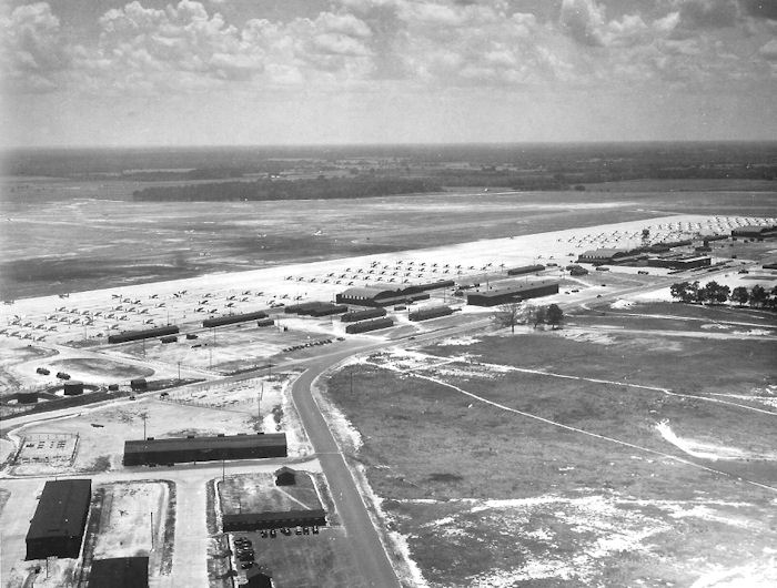 Bainbridge Army Air Field at the peak of its activities in 1944. (photo via Wikipedia)