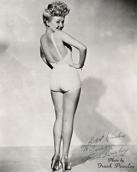 Studio portrait photo of Betty Grable taken for promotional use. ( Image Credit Frank Powolny via Wikepedia)