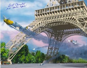Extraordinary artwork depicting one of Bill Overstreet’s most dramatic aerial victories, by Len Krenzler of Action Art (Image Credit: Len Krenzler / Action Art )
