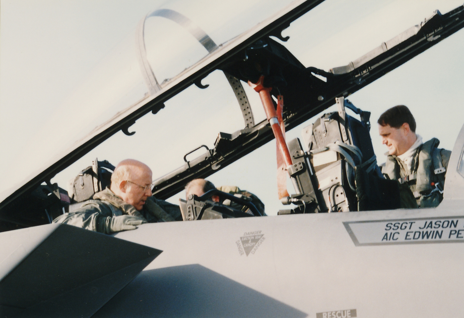 Robert F. Dorr about to fly in a 90th FS F-15E Strike Eagle. (photo via Robert F. Dorr)
