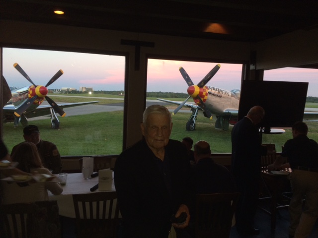 Bud Anderson was the guest of honor at the 'Dinnners With Aces" organized at the 57th Fighter Group Restaurant owned by GA Aviation HAll of Fame Patt Epps.