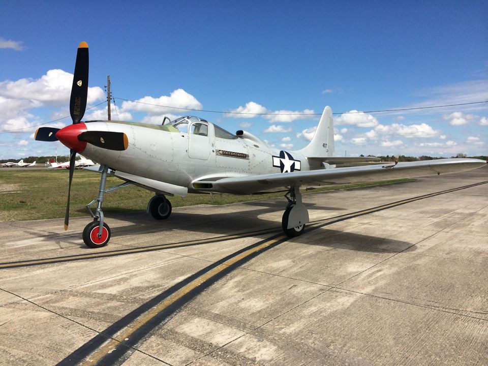 The CAF's P-63F in early April, 2016, shortly before her first post-restoration flight. (photo via P-63 Sponsor Group)