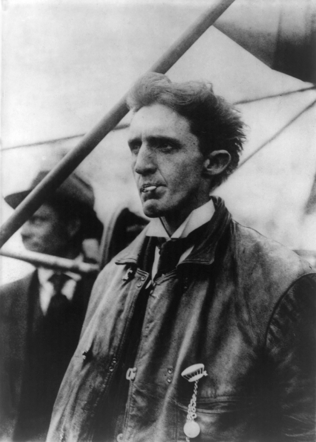 Charles K. Hamilton, aviation pioneer and aerial daredevil - known as the "Crazy Man of the Air", he survived over sixty aircraft crashes. Photo circa 1910 via wikipedia