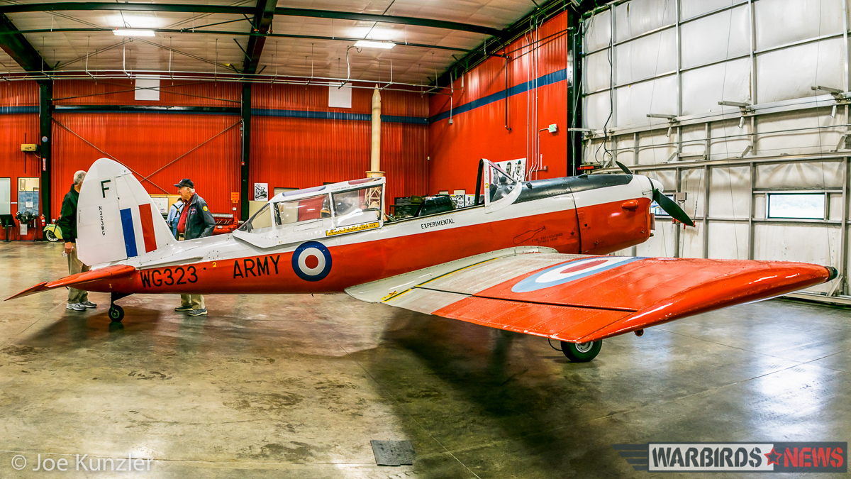 The Chipmunk in the hangar. (photo by Joe Kunzler)