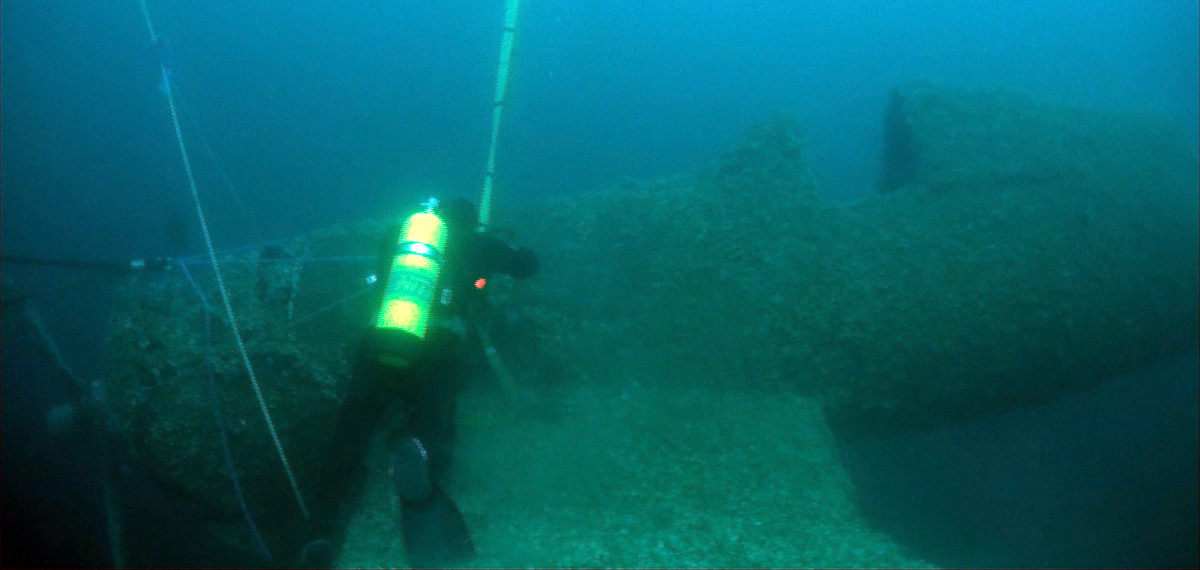 A video-still of the ultra-rare F4U-1 during salvage operations in Lake Michigan a few years ago.  (photo via Heroes on Deck)