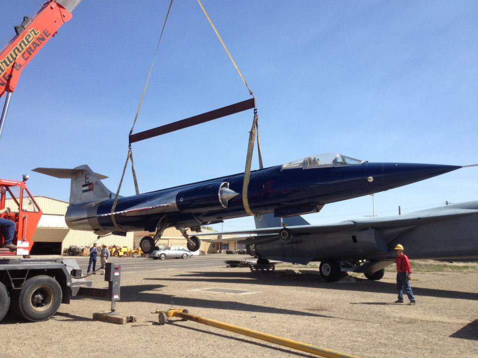The CF-104 the day of its arrival at the museum in 22013.