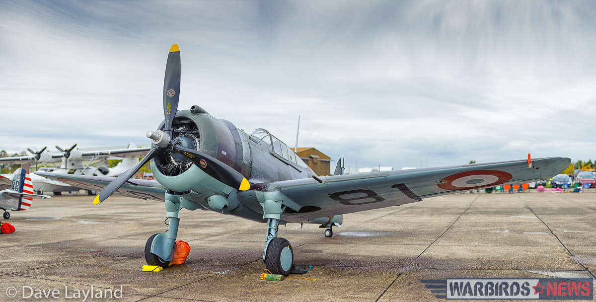 The Fighter Collection Hawk 75 on the flight line. (photo by Dave Layland)
