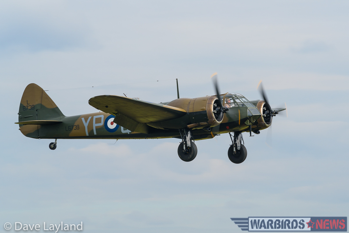 ARCo's Bristol Blenheim Mk.If L6739 coming in for a landing. (photo by Dave Layland)