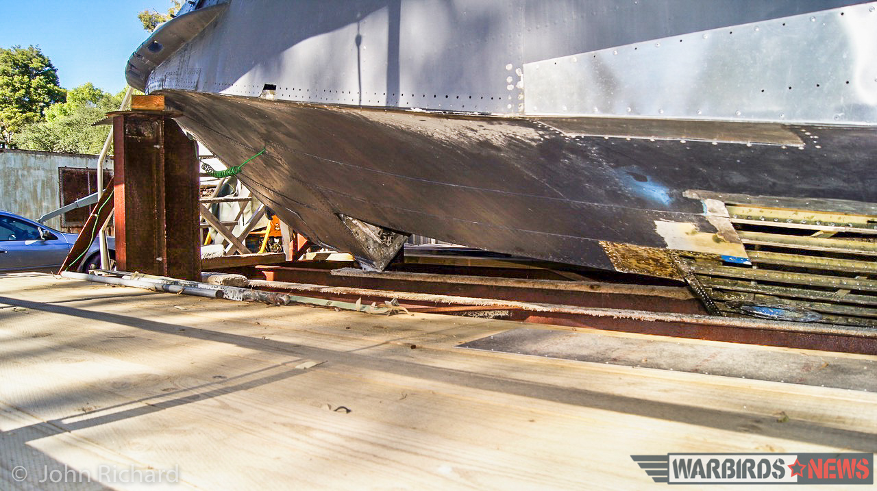 Bow section, with nose wheel compartment removed. (photo by John Richard)