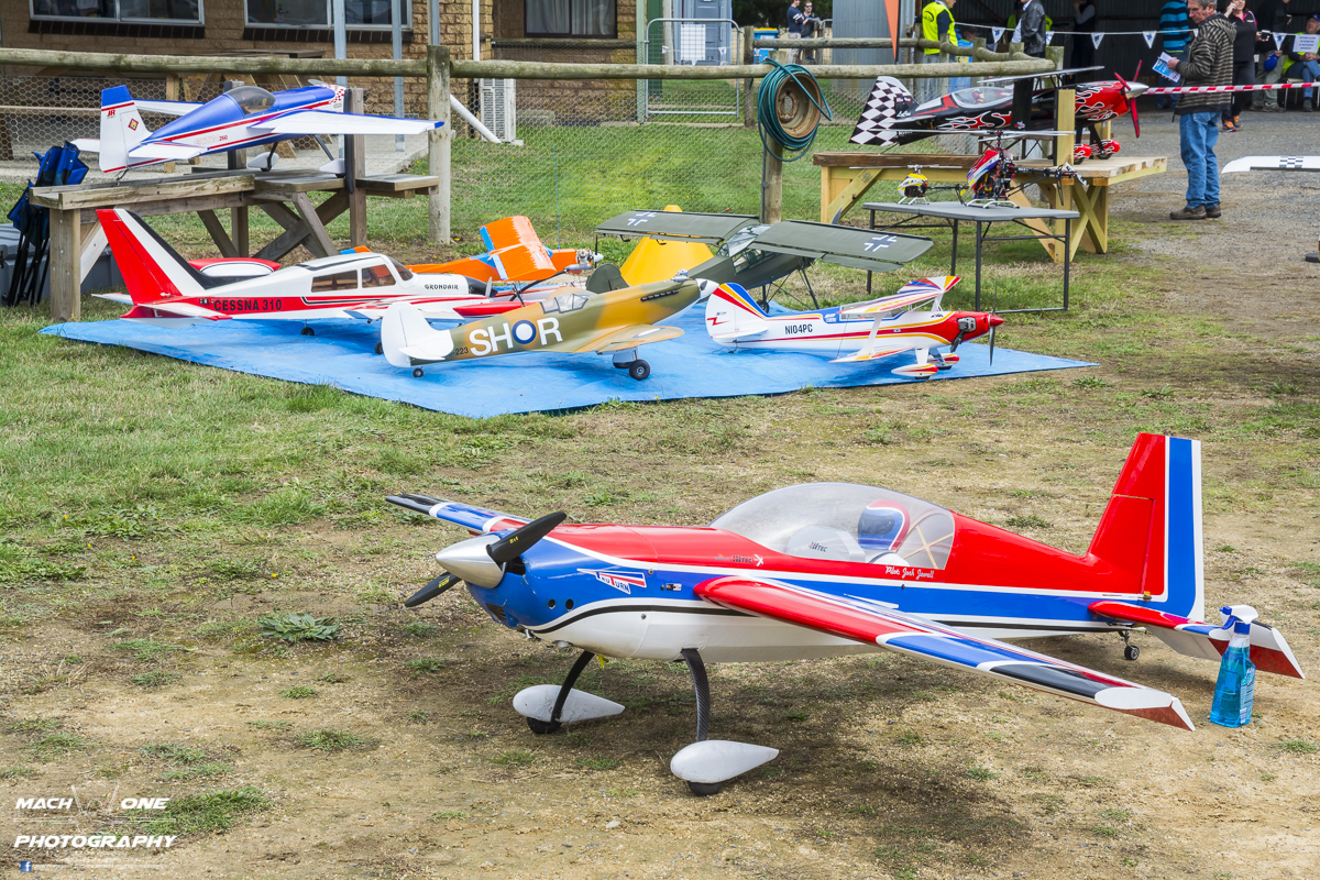 Several of the RC models on display. 