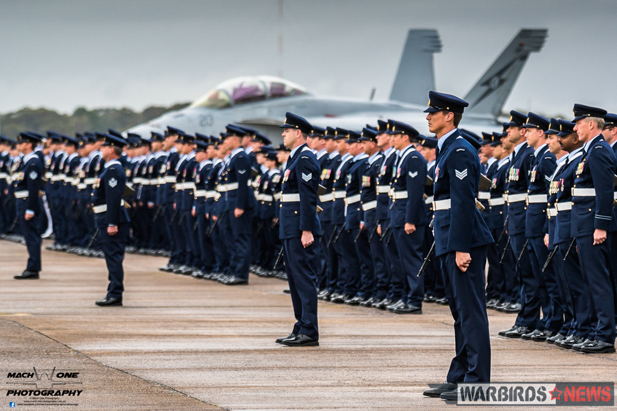 Over 250 Officers and Airmen were on parade from Nos. 1, 2, 3, and 4 Squadron for the ceremonial parade. (Photo by Matt Savage/Mach One Photography)