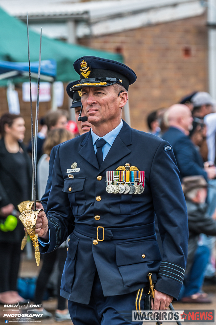 Parade Commander, Group Captain Terry van Haren DSM. (Photo by Matt Savage/Mach One Photography)