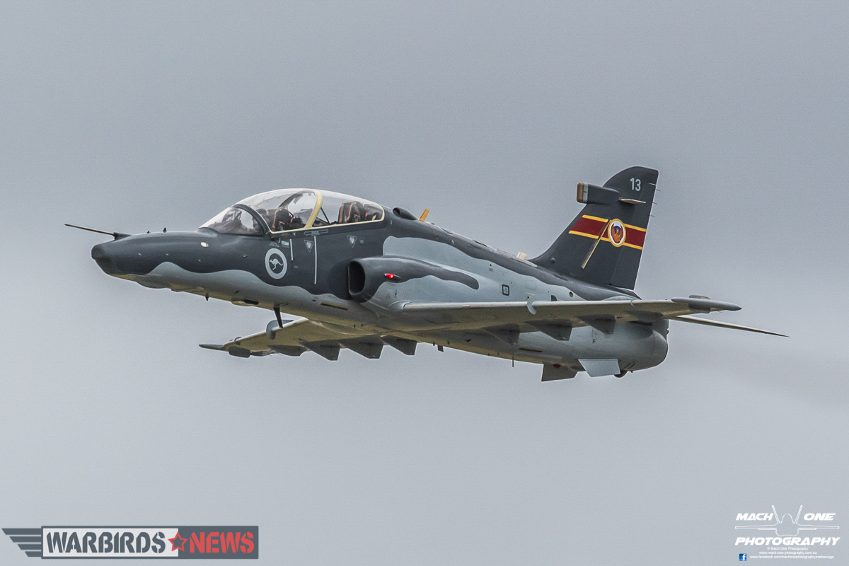 76 Squadron assisted with the high-flying celebrations by flying a spirited display in their nimble Lead-In Fighter trainer, the BAE Systems Hawk 127. (Photo by Matt Savage/Mach One Photography)