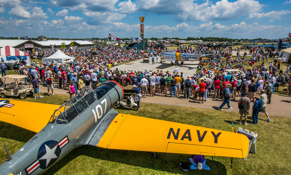 Attendees at the 2013 presentation on the F-86 Sabre Jet.Bob Hoover speaking to the crowd.(Photo by Paul Bowen) 