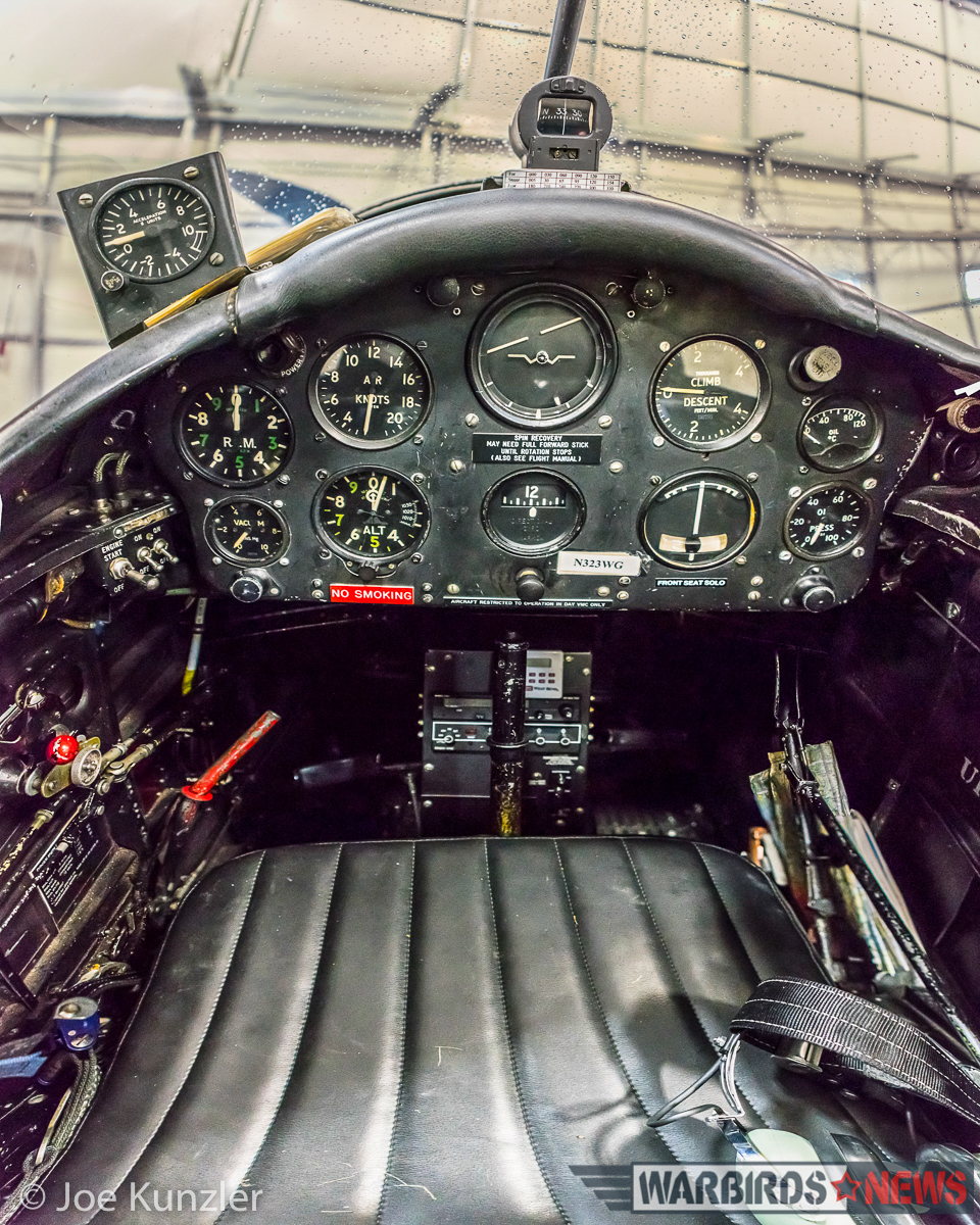 Panoramic shot of the Chipmunk's cockpit. (photo by Joe Kunzler)
