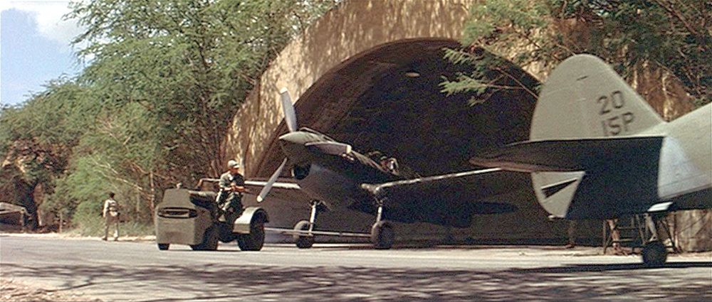 Ewa's historic revetments proved useful during filming of the 1970 WWII-classic, Tora, Tora, Tora. [Photo Credit: Jon Voss via Abandoned & Little Known Airfields]