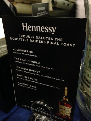 The Hennessy drink menu. ( Image credit Adam White)