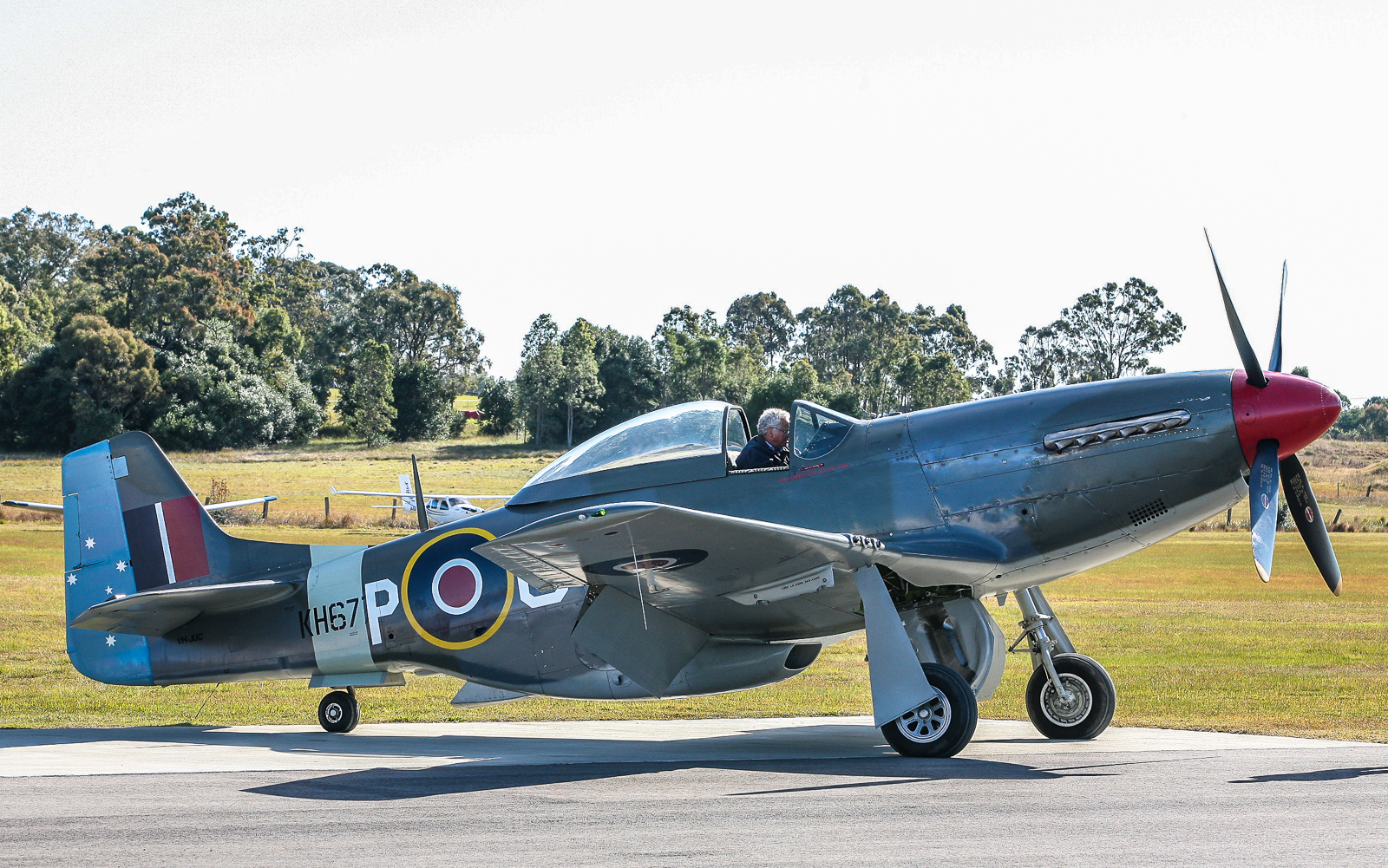 Judy Pay's marvelous CAC-built North American Mustang made a rare appearance at the show. (photo by Phil Buckley)