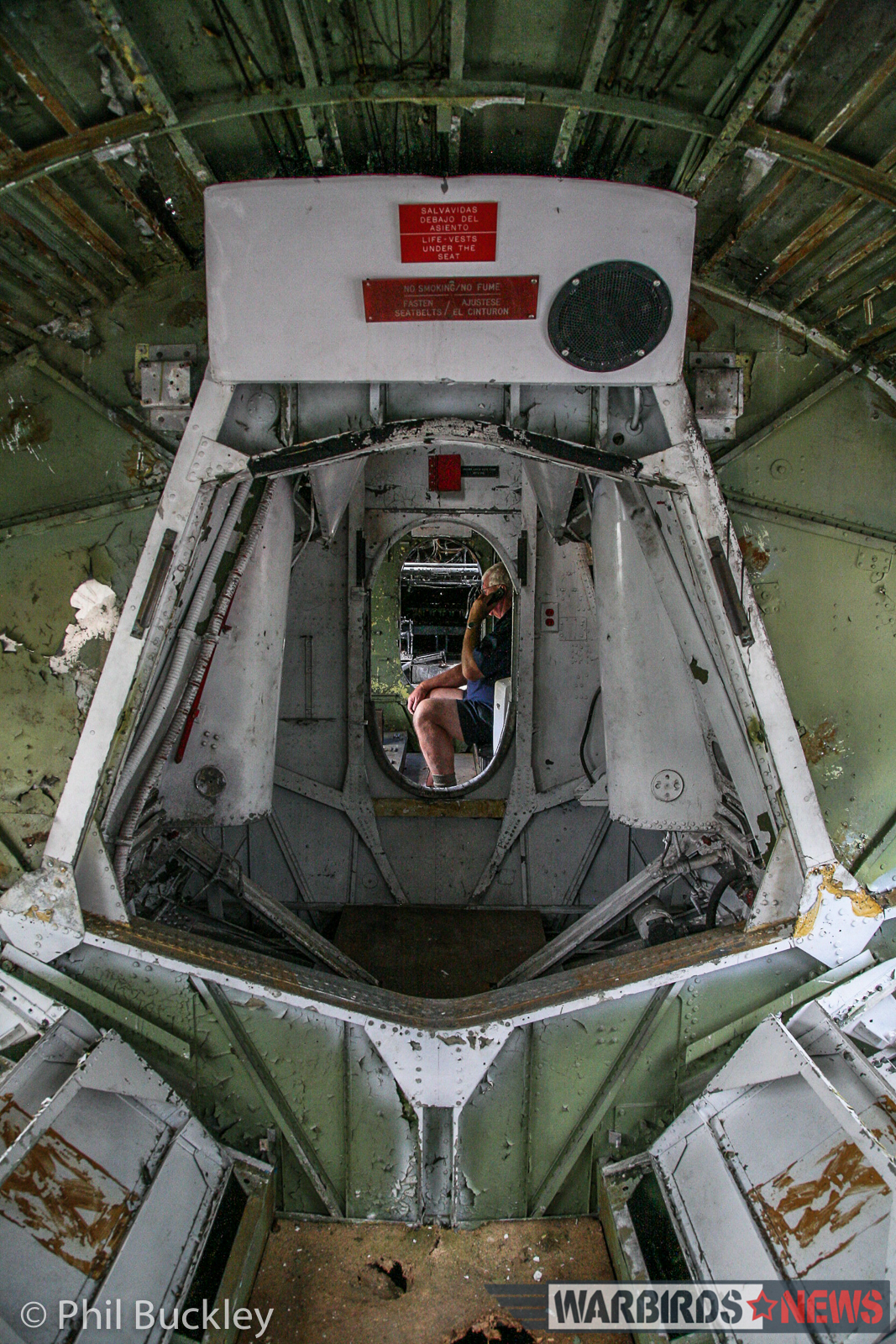 Another great interior view from the waist position; this time looking forwards to the cockpit. (photo by Phil Buckley)