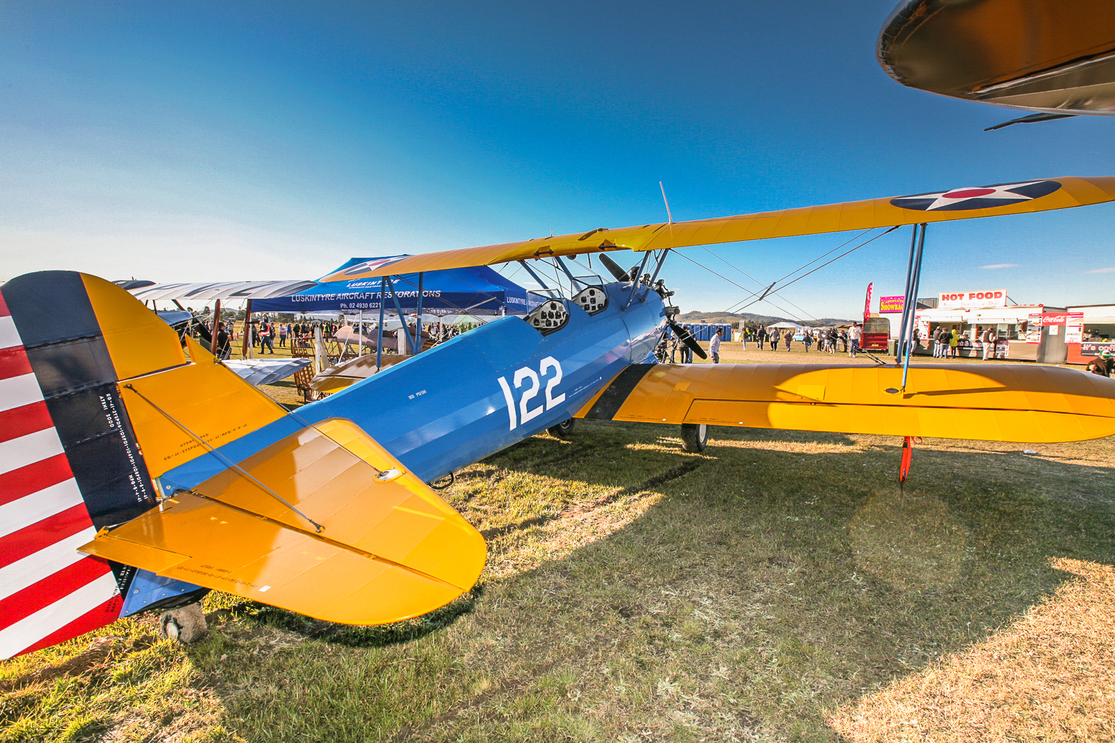 One of several WWII-era biplane trainers on display at Maitland. (photo by Phil Buckley) 