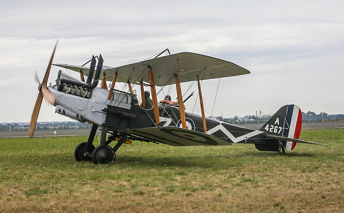 The Vintage Aviator's RE8 taxiing out for takeoff at Avalon. (Andrew McLennan photo)