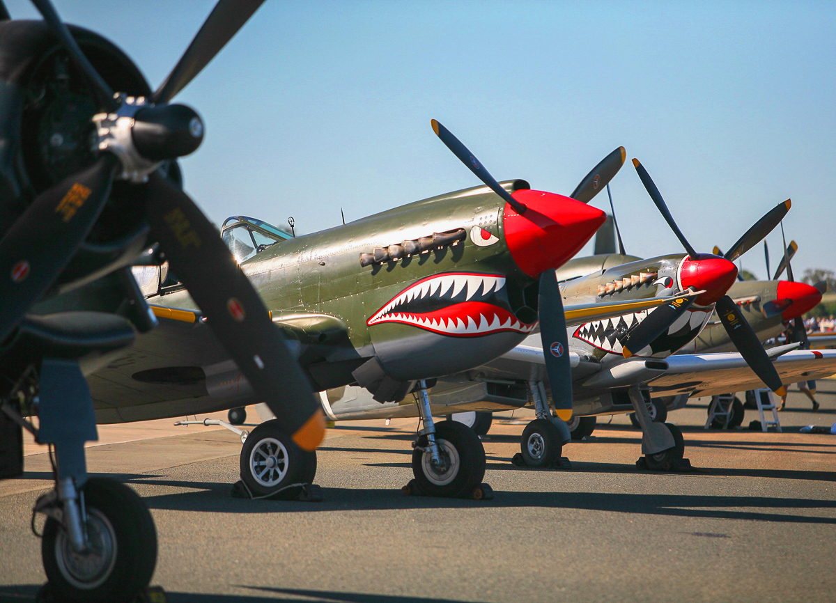 Fighter lineup. (photo by Phil Buckley)
