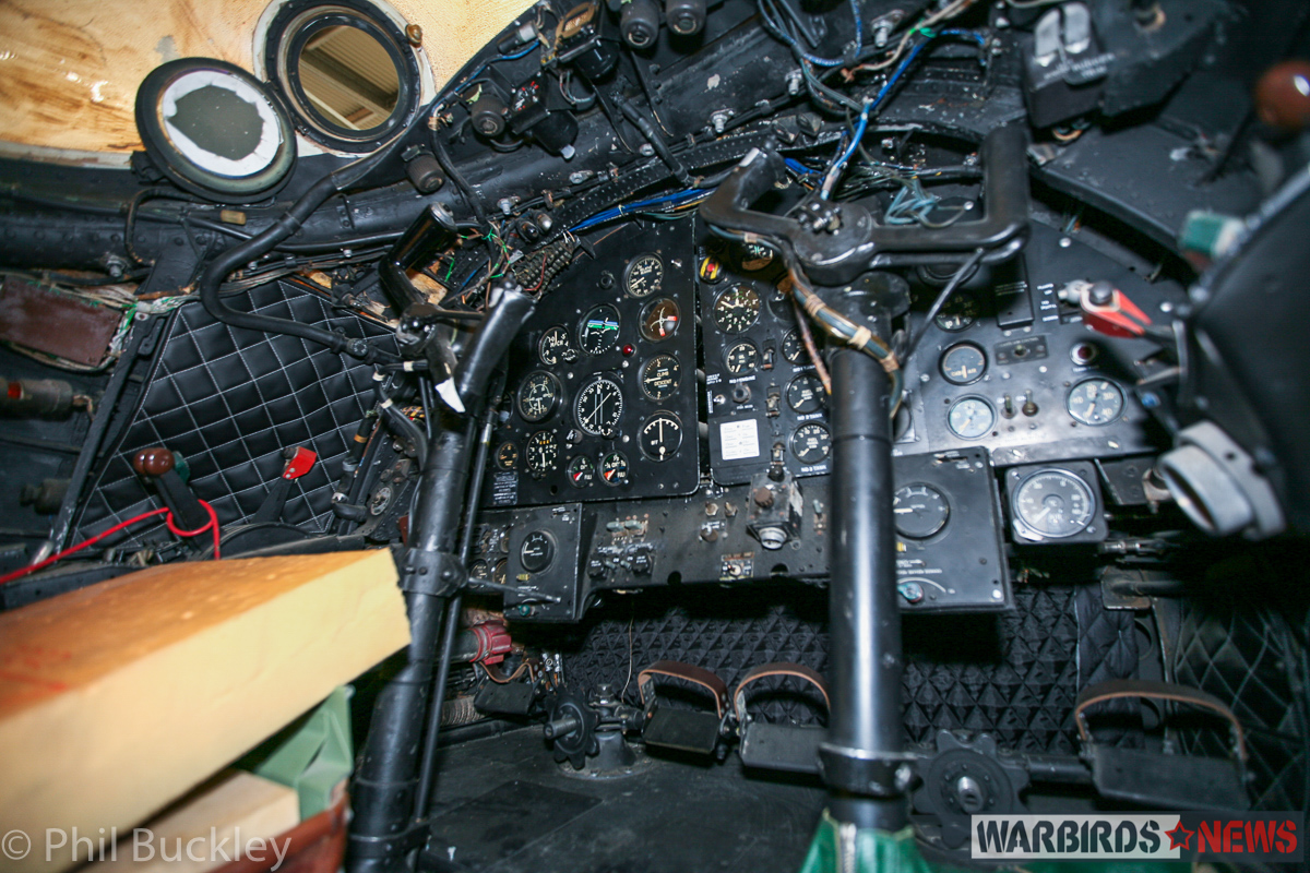 Another view inside WD954's cockpit. The quality of the restoration is clearly evident. (photo by Phil Buckley)