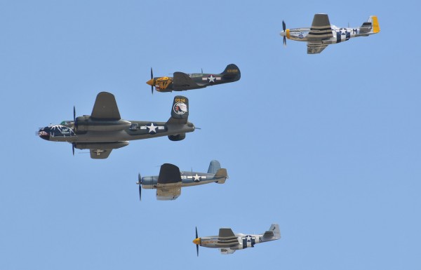 The Texas Flying Legends formation flight was one of the highlights of the show. ( Image credit Luigino Caliaro)